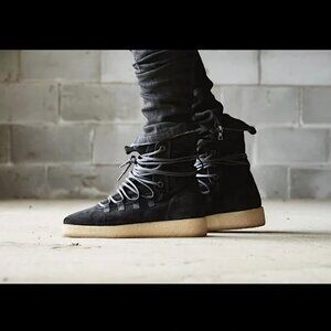 REPRESENT Dusk Suede Leather Boots Lace Up Handmade in Portugal Size 10 Black